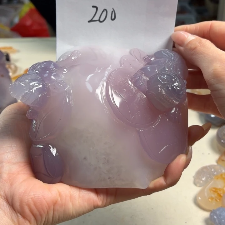 温***玉玛瑙/玉髓未镶嵌吊坠(不含链)