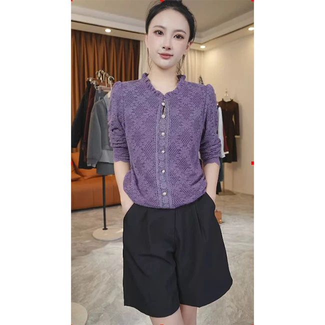 L635 2025年新款开春时尚气质显瘦长袖减龄打底衫中国风