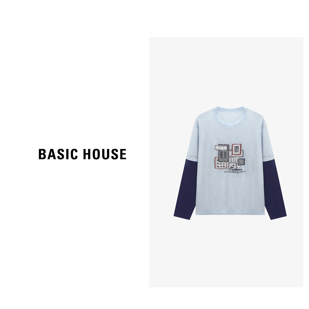 Basic House/百家好时尚高级感撞色女生小众针织衫-B0625B5IZV2