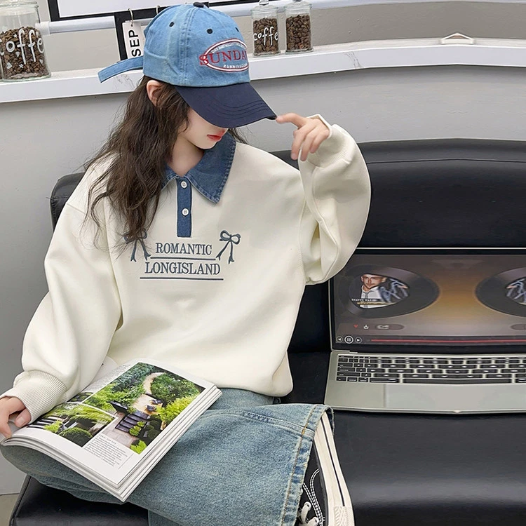 女童套装2025新款儿童洋气时髦卫衣牛仔裤两件套女孩休闲春秋套装