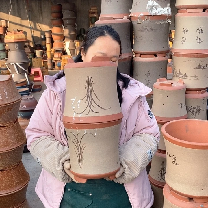 紫砂花盆紫砂花盆