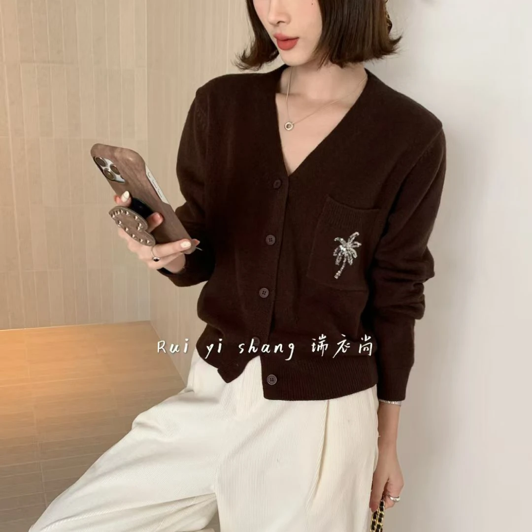 毛衣开衫 亮片新款开衫