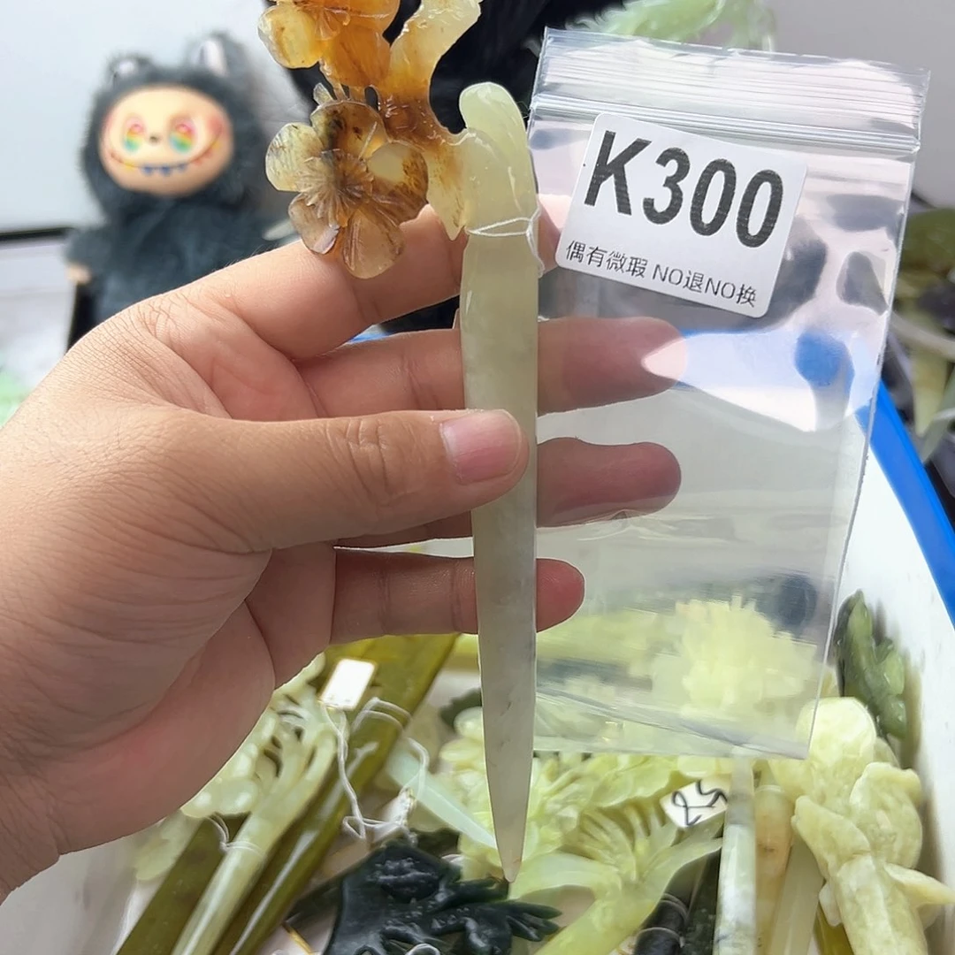 合金蛇纹石玉发饰涂**潇