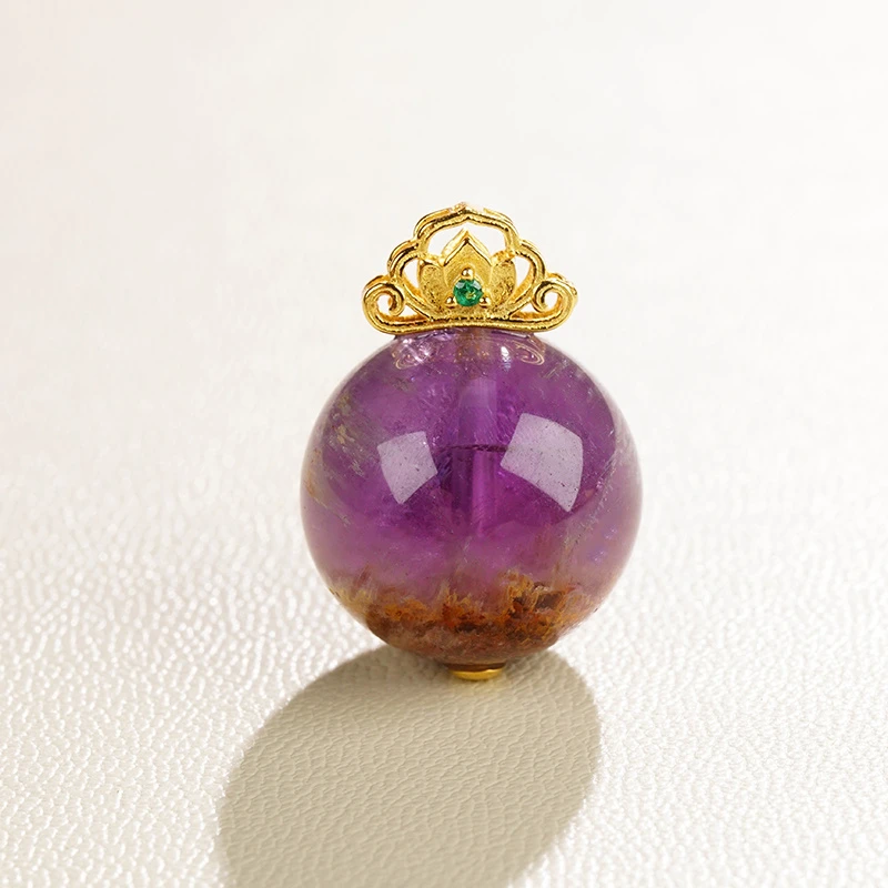 紫幽灵圆珠吊坠，不赠链（多样性发一）