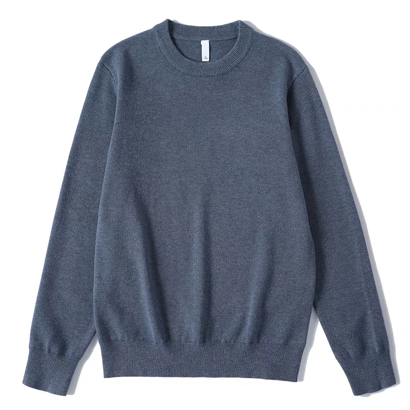 Yan Jie臻选·（小哥家806）圆领毛衣男士百搭修身内搭套头纯色打底