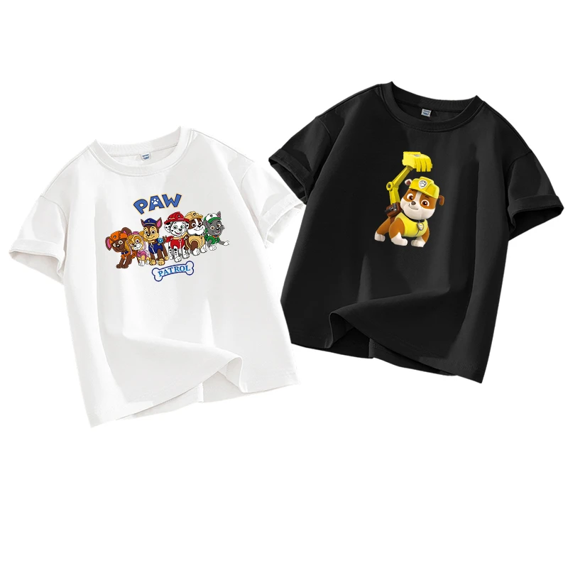 汪汪队夏季儿童t恤男童休闲半袖上衣女宝纯棉短袖小童潮款夏装