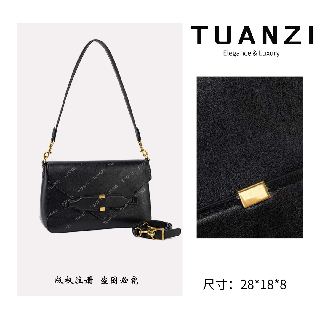TUANZI『高端玩家』秋冬新款原创设计腋下包 QYX-98082-黑色