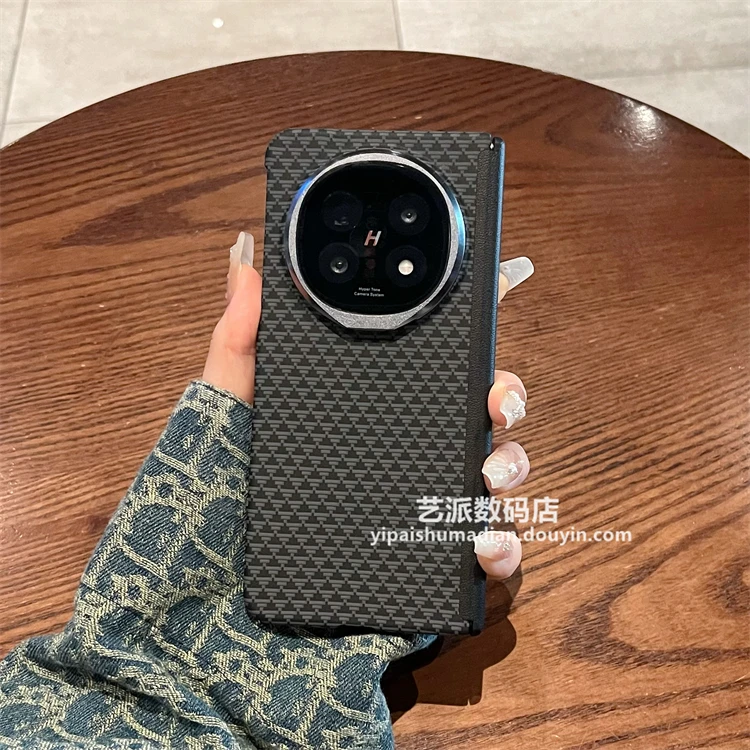 适用oppofindn5手机壳n5折叠屏商务碳纤维纹支架磁吸全包中轴后壳