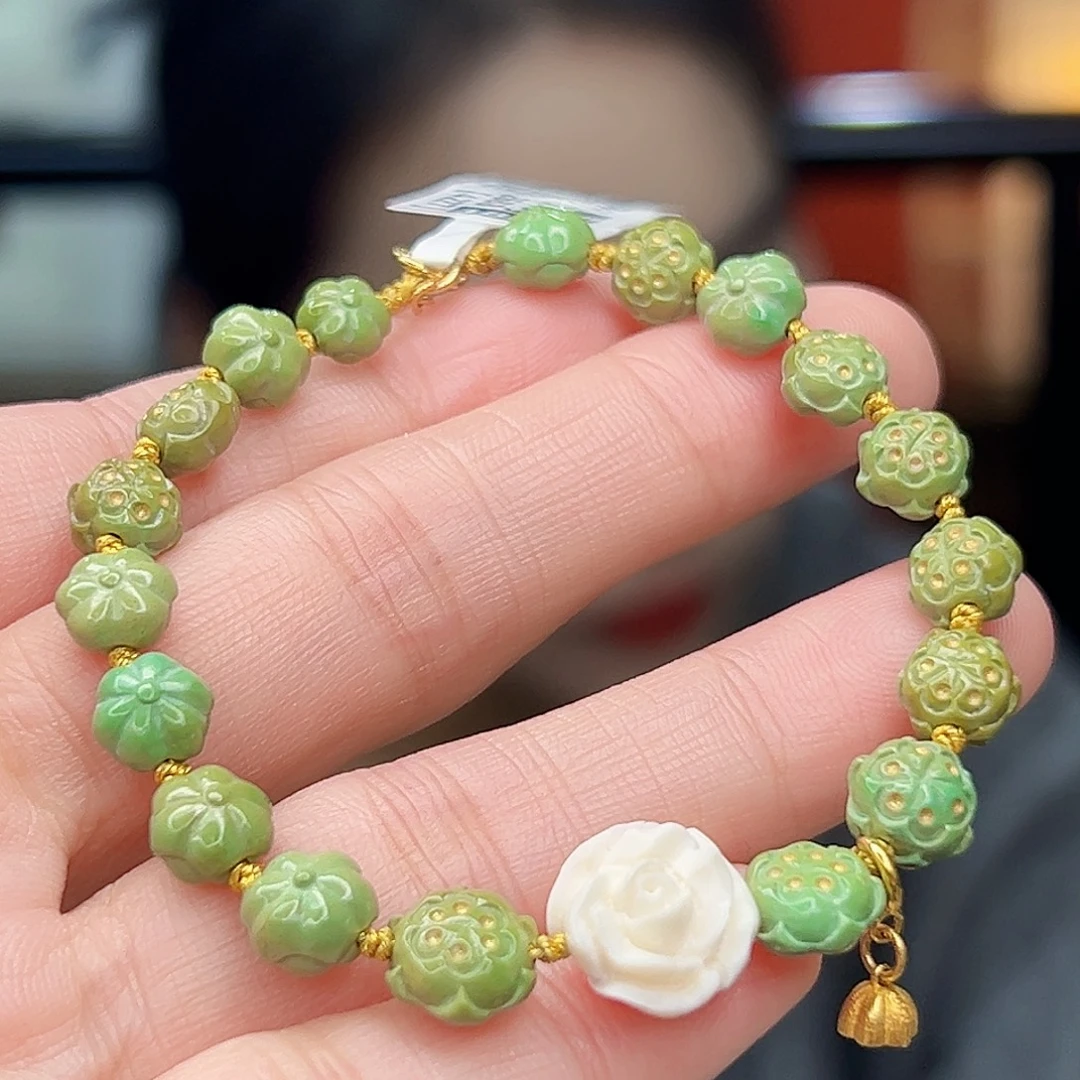 绿松石18K金镶嵌珠宝奇石