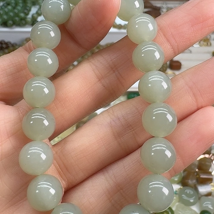 和田玉未镶嵌颈饰10.mm