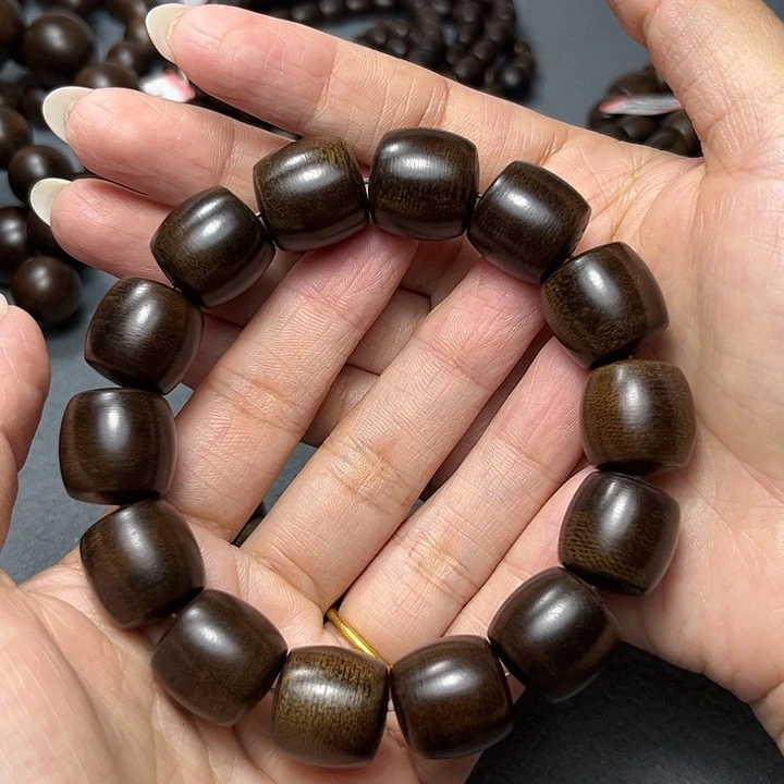 手串沉香木用****9白棋玉化