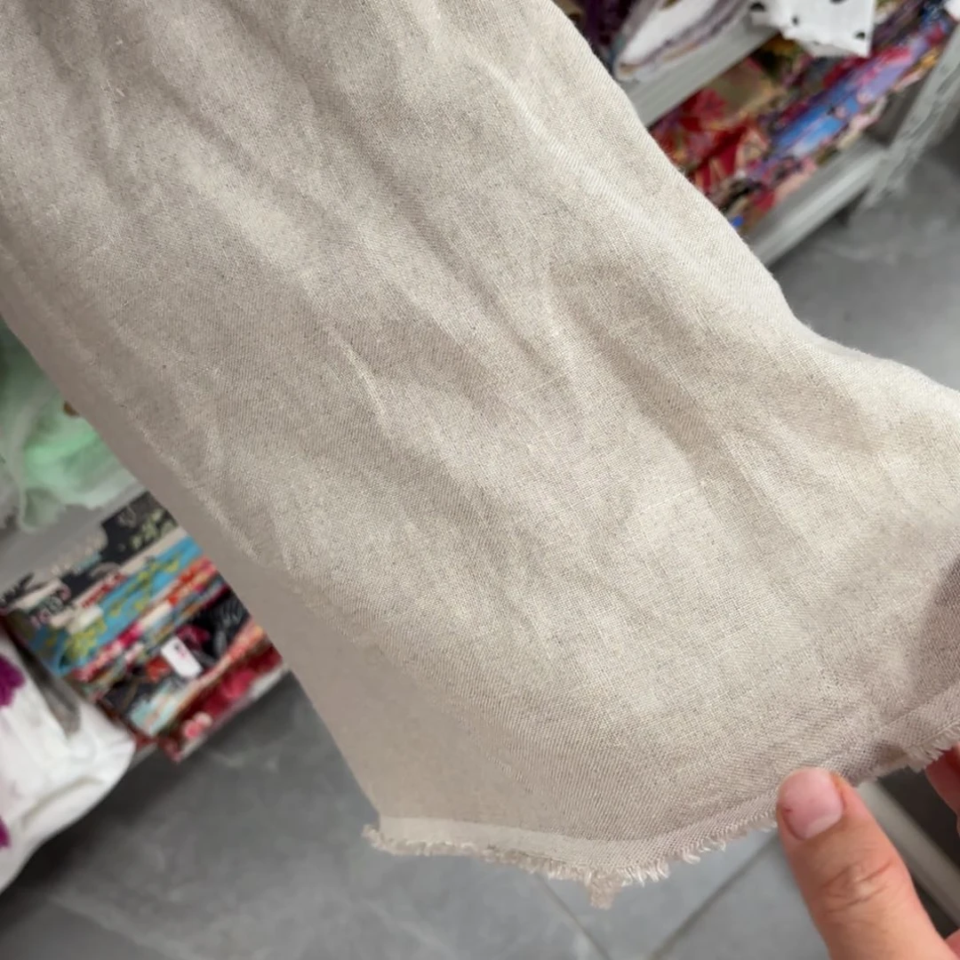 麻日本制亚麻40支生成色半米