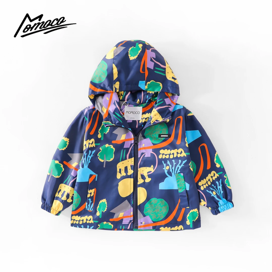 MOMOCO2025款春季男童潮流满印可爱洋气外套77130107004