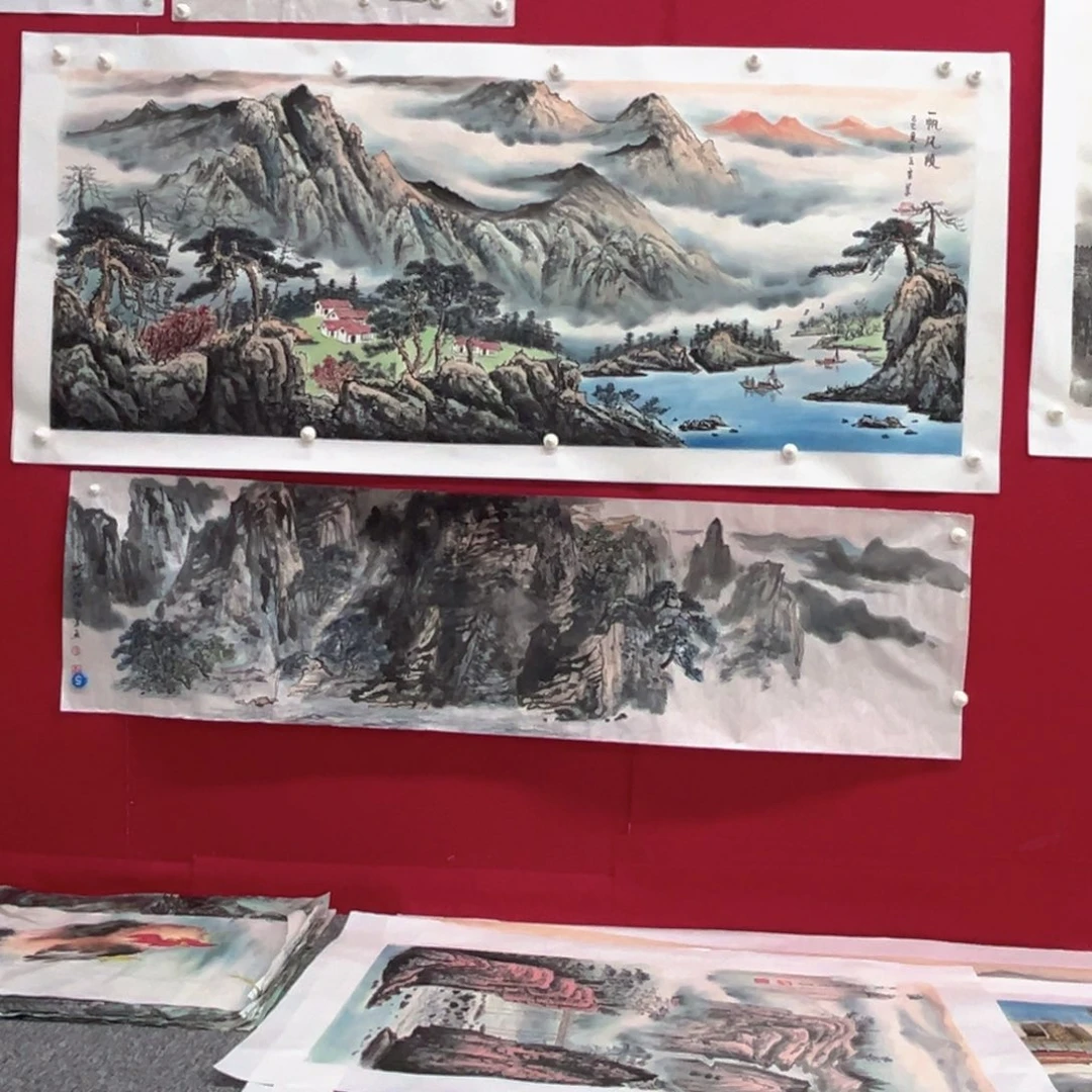 空***时国画绘画作品多次参加