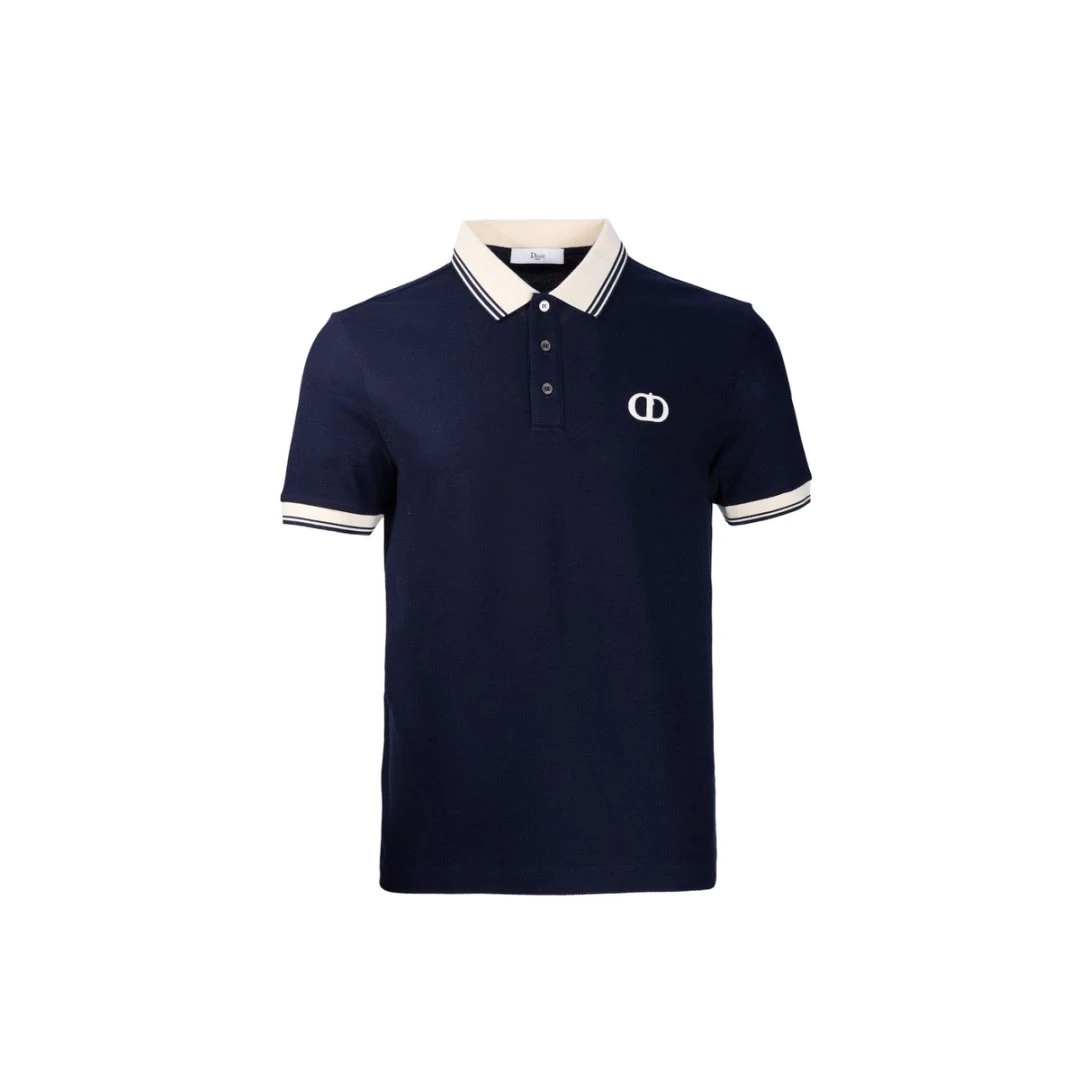 （季末优惠）DROLL25春夏新品男士刺绣标识棉质珠地Polo衫翻领男款