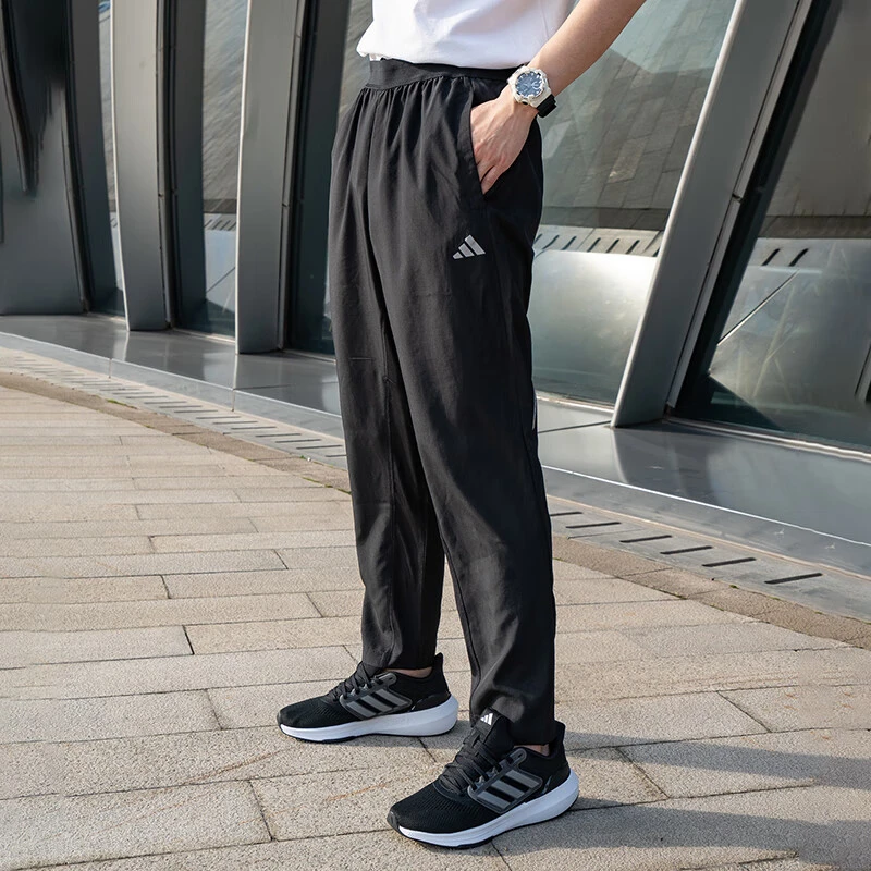流光风Adidas阿迪达斯男裤训练运动健身薄款舒适直筒裤长裤IP4472