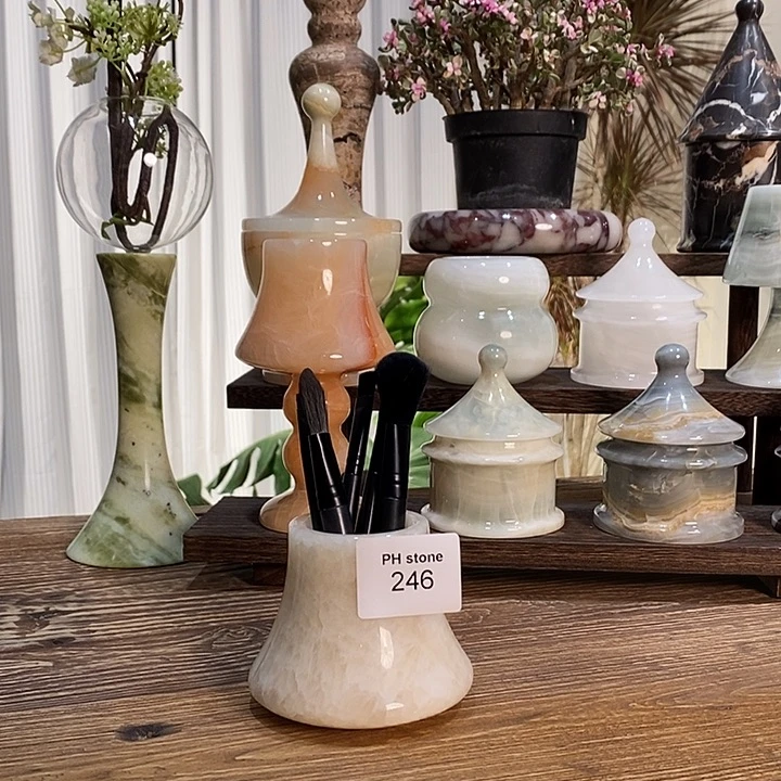 石材246小火山烛台