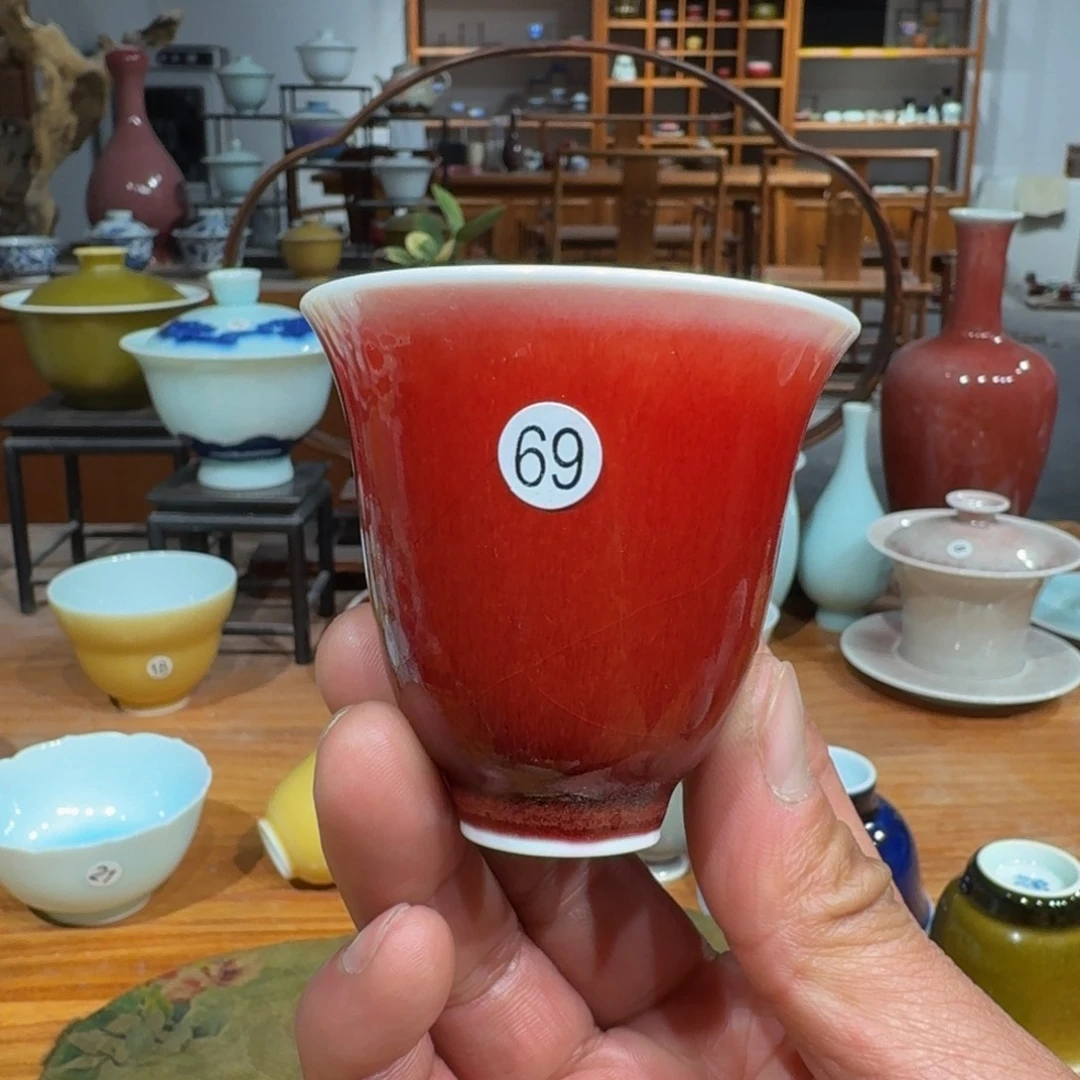 瓷古法手工制作柴窑郎红