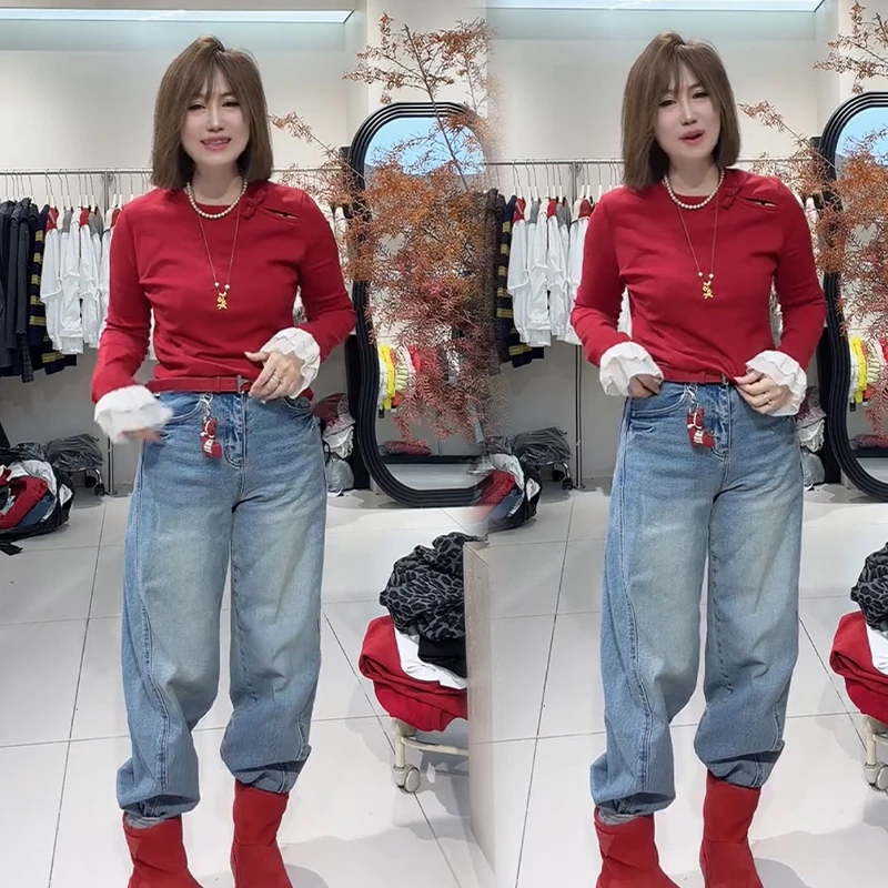 2025秋冬新款时尚显瘦气质网红高档套装女高级百搭宽松大码两件套