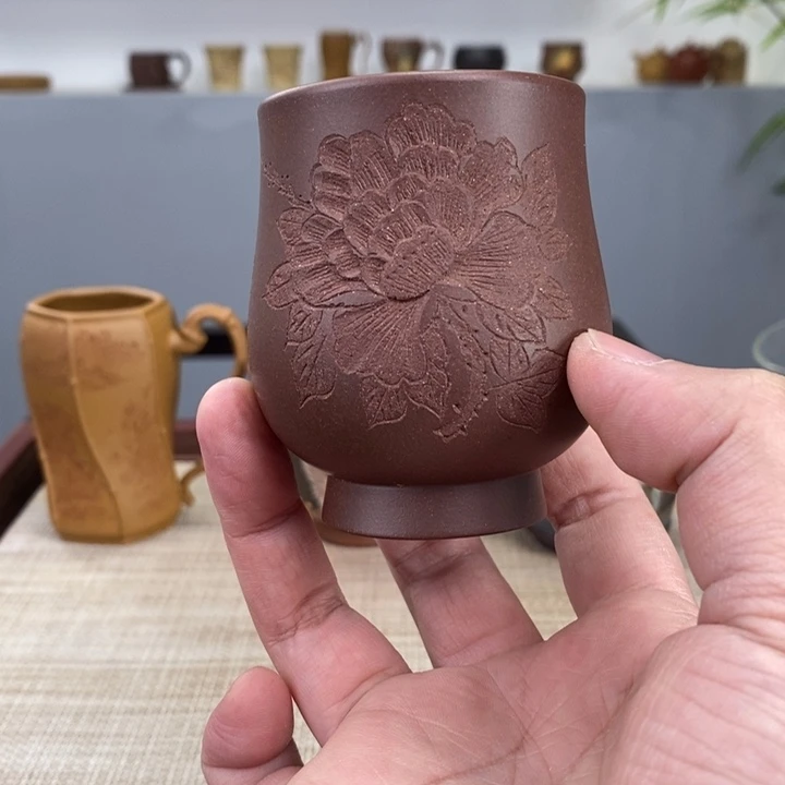 紫砂茶杯宜兴紫砂主人杯