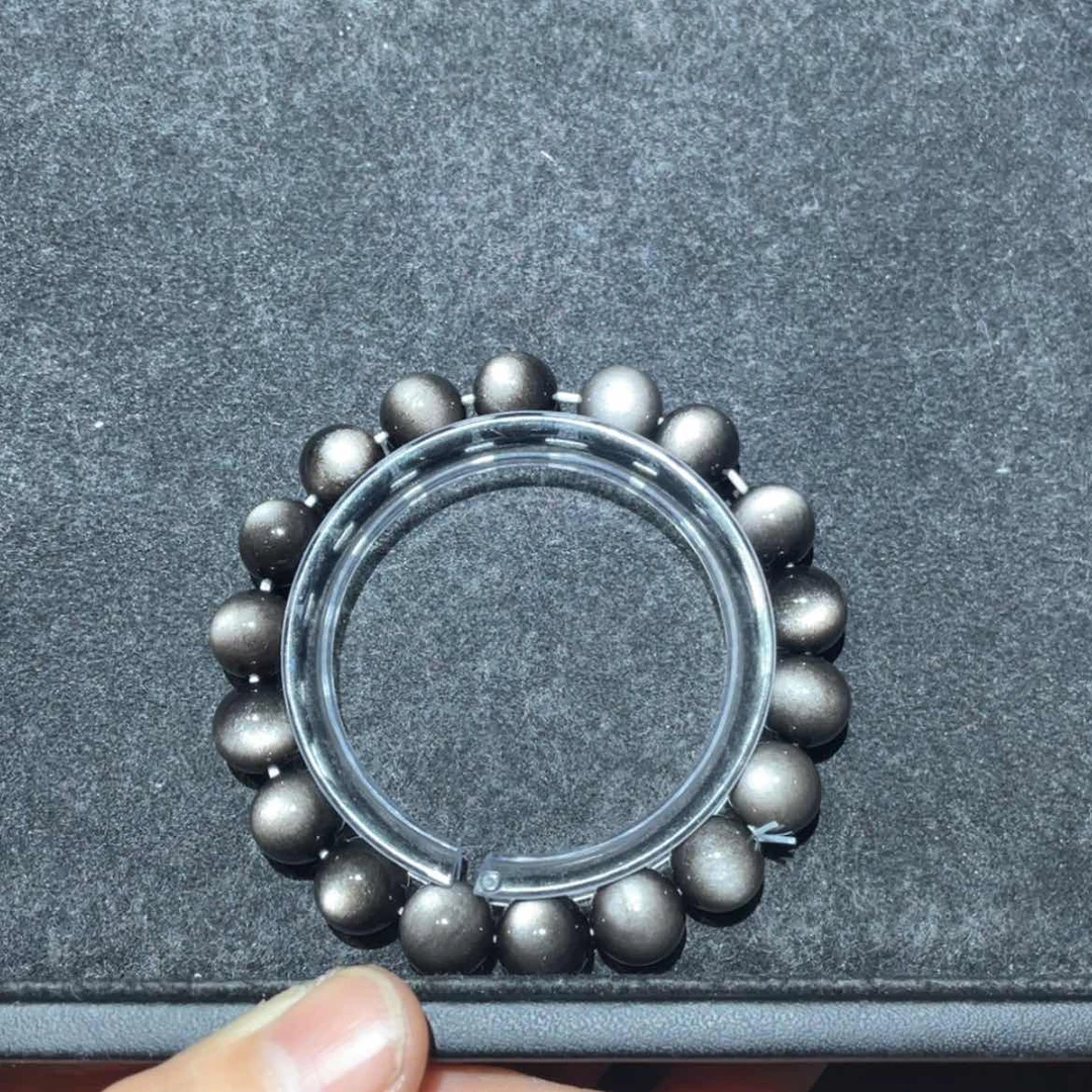 【闪购商品】黑曜岩手链未镶嵌喵****？