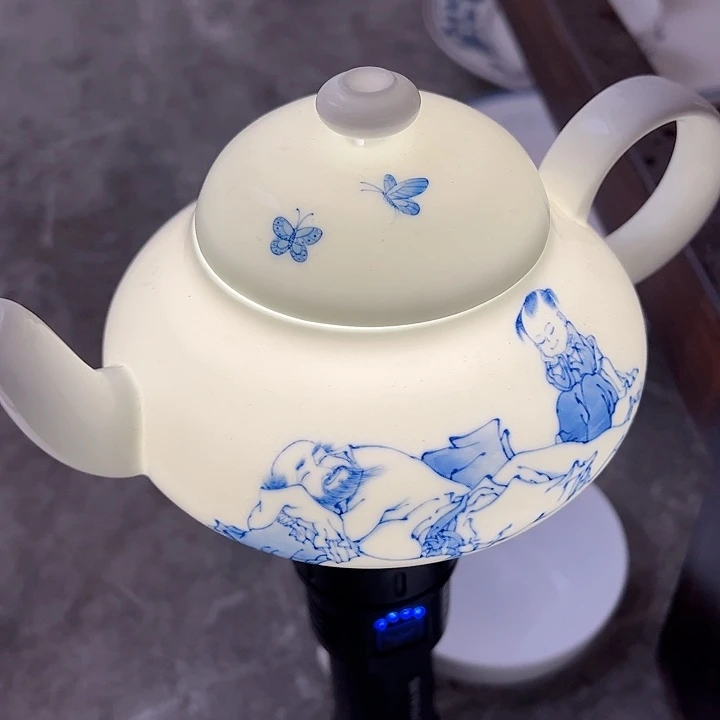 杯大球泥手绘茶壶