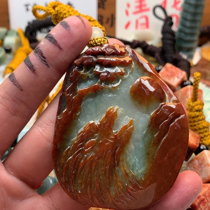 翡翠未镶嵌颈饰保真天然a货翡翠