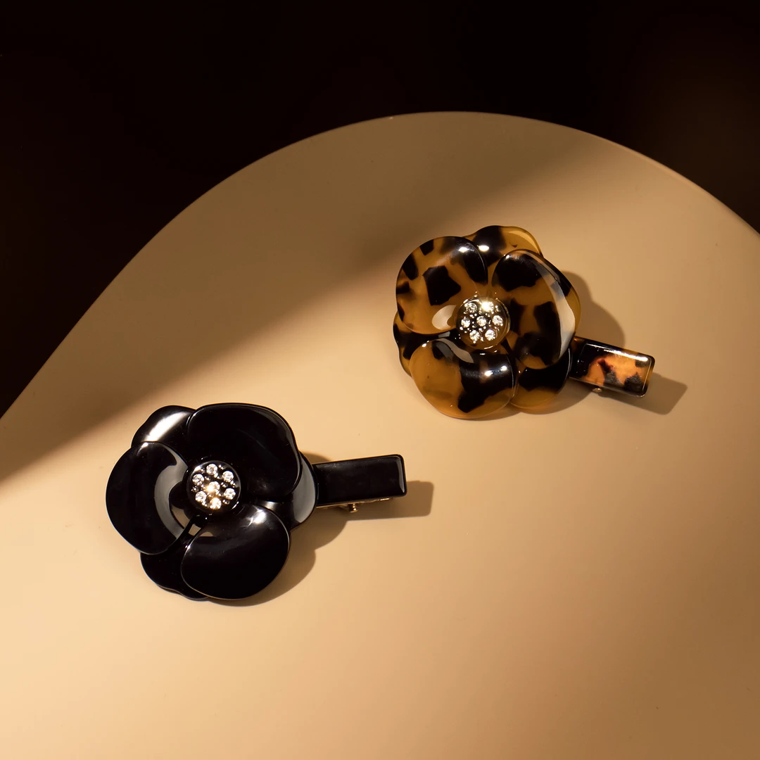 法*【Al**P】经典法式山茶花鸭嘴夹#0559