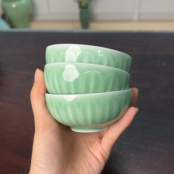 龙泉云间青瓷小米茶器