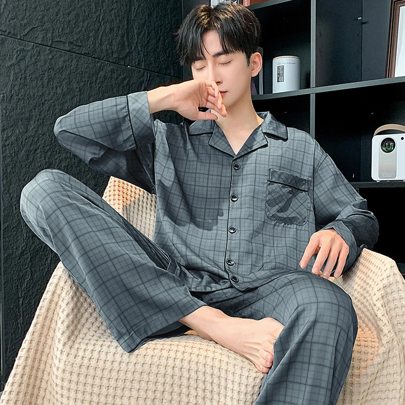 男士睡衣冰丝绸长袖家居服男春秋款夏季2025新款高级感仿真丝薄款