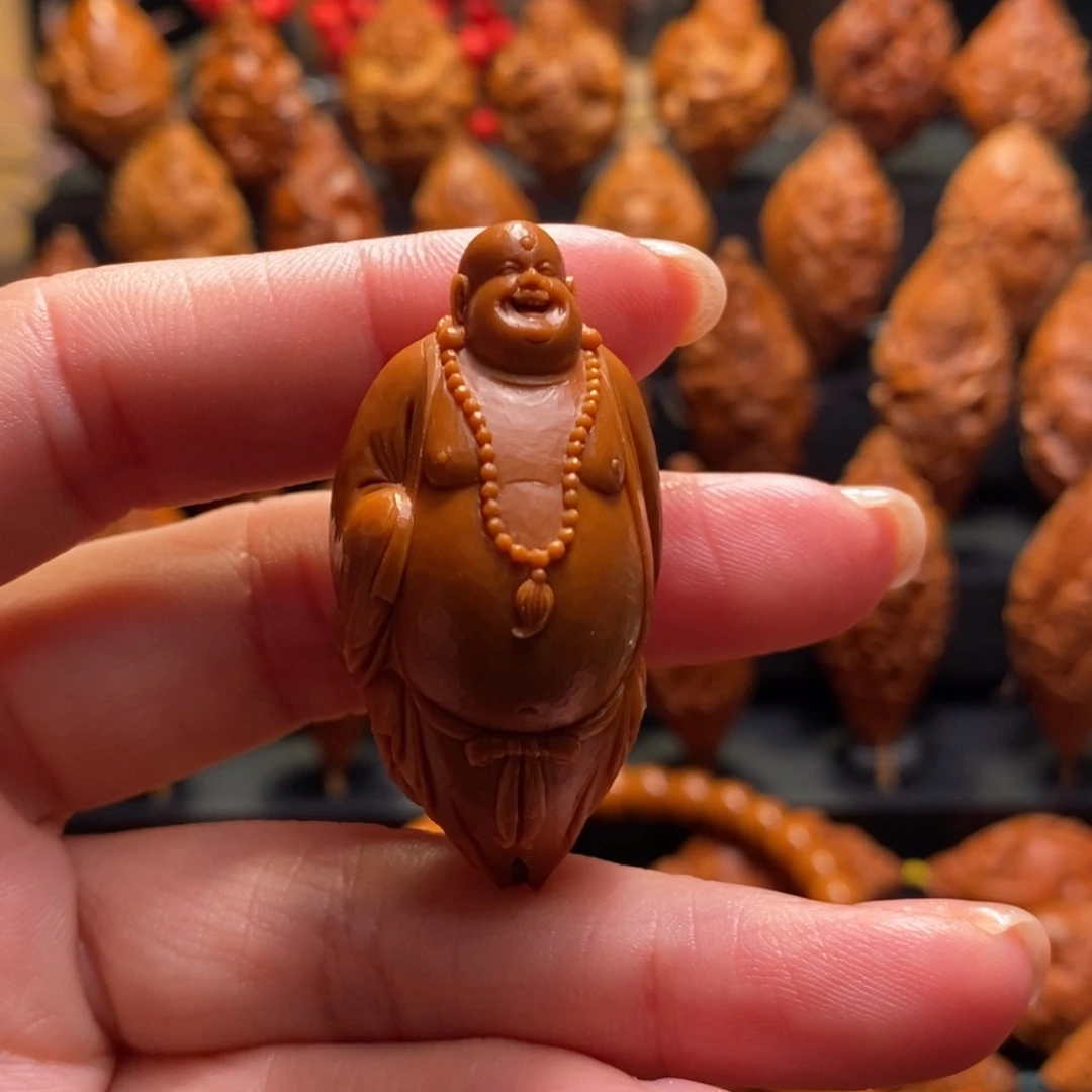 用***2橄榄核手串/手链大肚弥勒