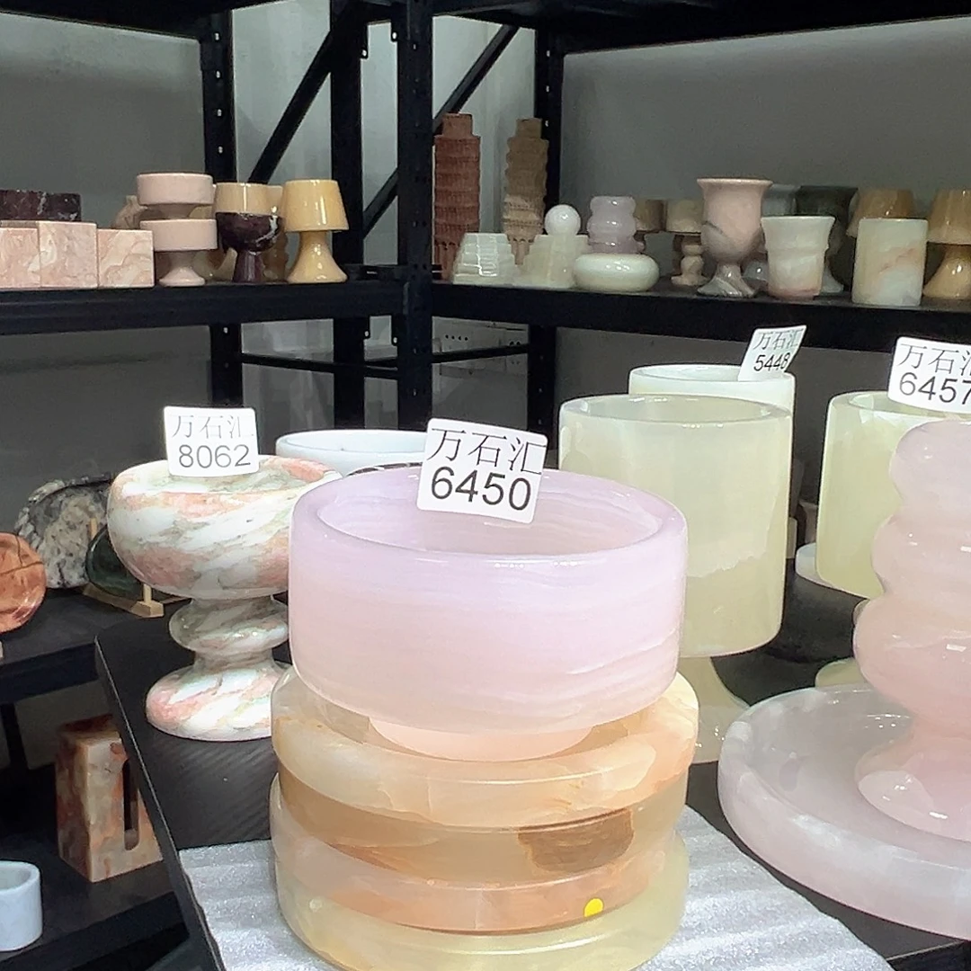 石材6450….粉玉碗