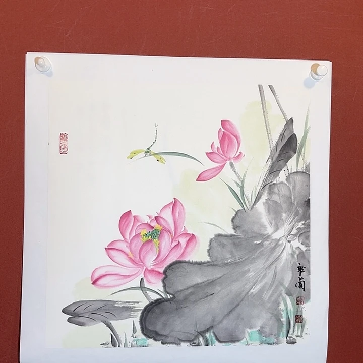 国画听兰老师花鸟