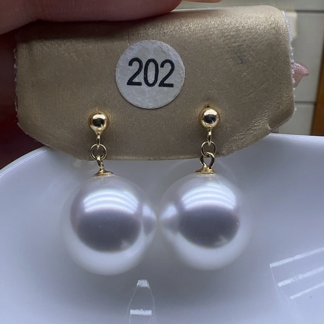 耳饰银S925镶嵌淡水珍珠