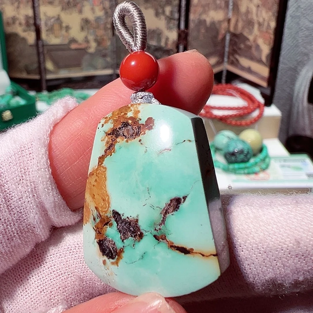 绿松石无事牌未镶嵌