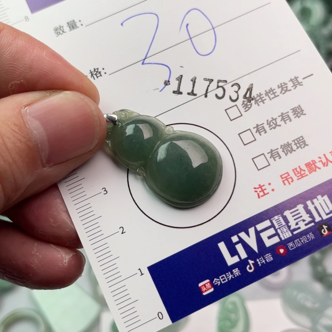 翡翠未镶嵌颈饰3678