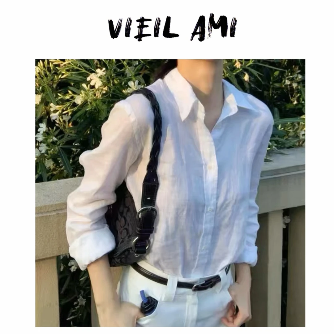 垚垚家～巨贵巨老钱法国100%亚麻长袖五分两穿衬衫