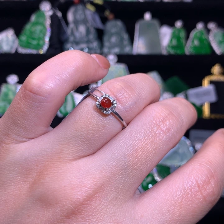 【闪购商品】银S925镶嵌戒指翡翠