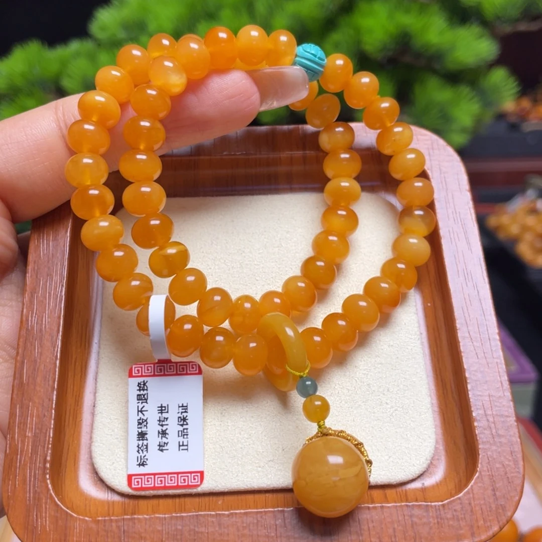 未镶嵌蜜蜡手链手串