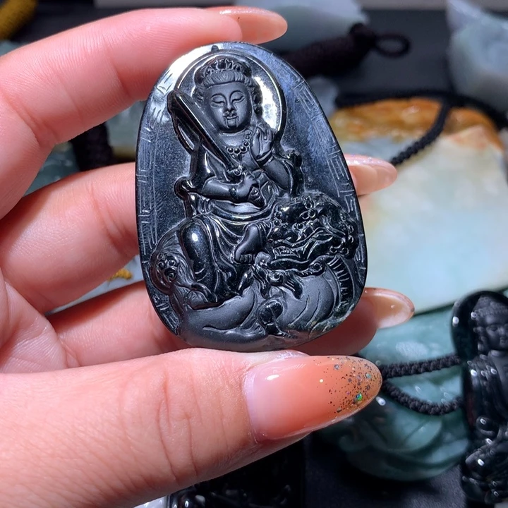 阿***拓翡翠未镶嵌颈饰保真天然A货翡翠