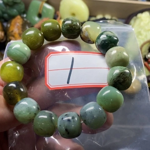 未镶嵌蛇纹石玉手链