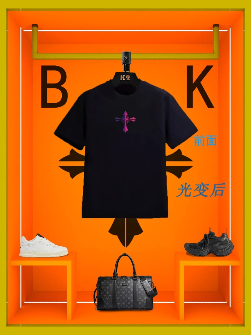 BFOFEOK【信仰2】夏季新款2025轻奢高定短袖限定宽松潮流情侣