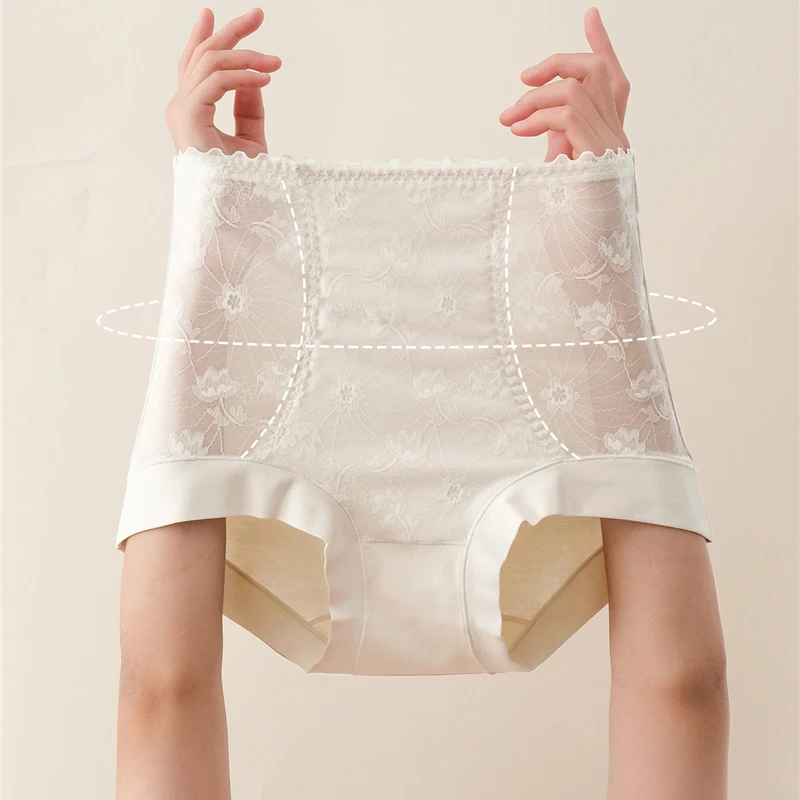 凯丽华-X8016女士新疆长绒棉棉底裆12条盒装高腰三角内裤