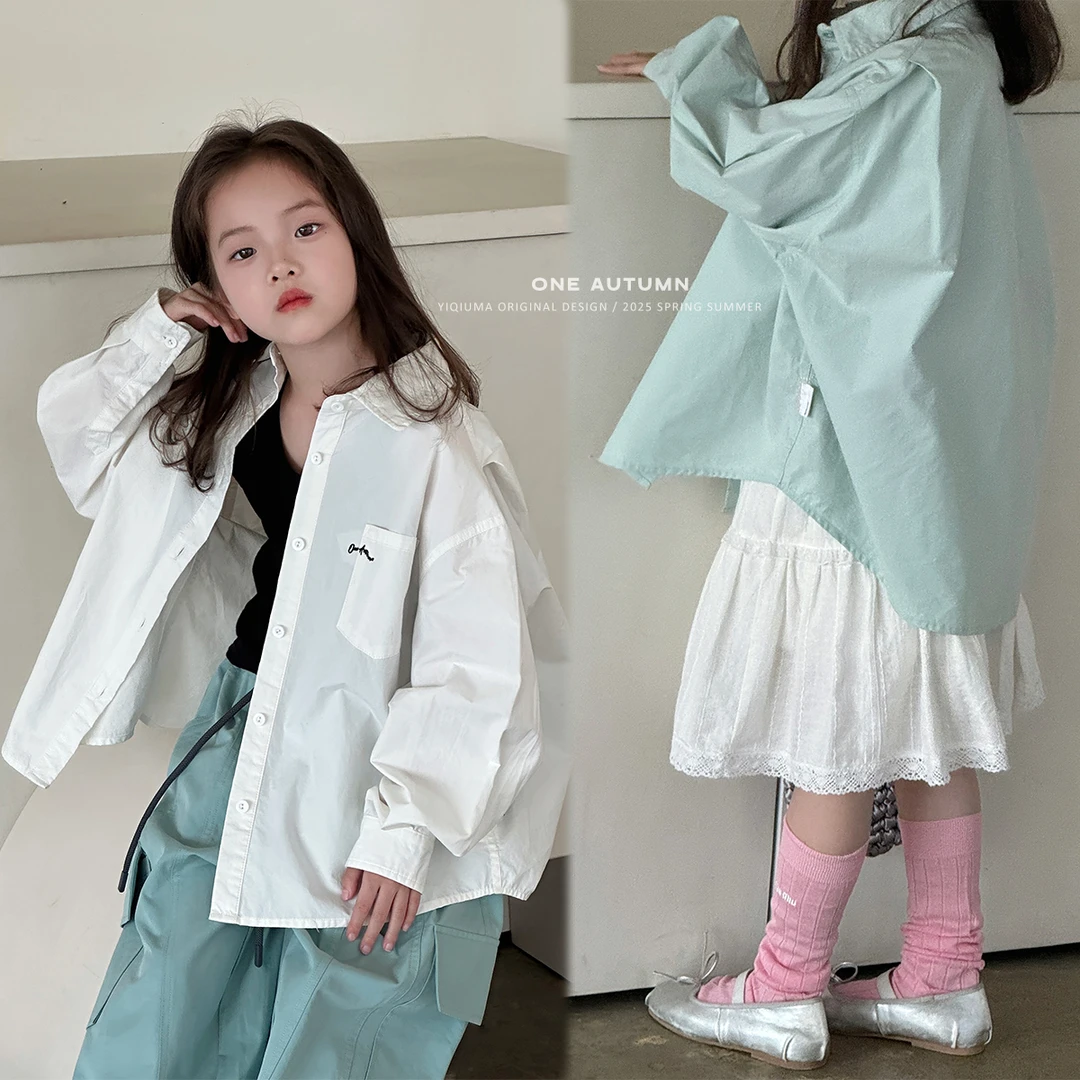 现货「壹秋.ONE AUTUMN」【城市日记】衬衫女童春季叠穿衬衣【GC189】