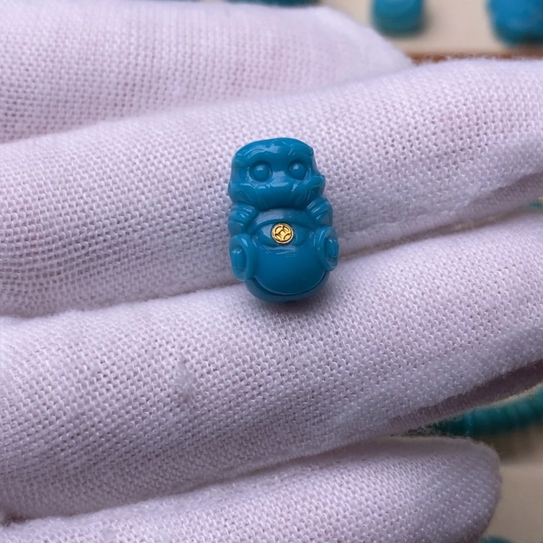 ****࿐绿松石未镶嵌绿松石吞金兽