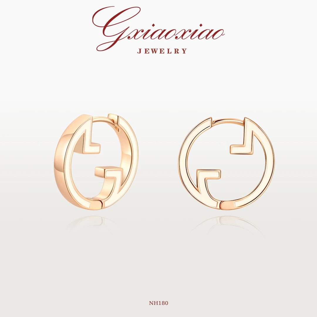 G XIAOXIAO 镀K金 法式气质时尚百搭字母耳环 NH180