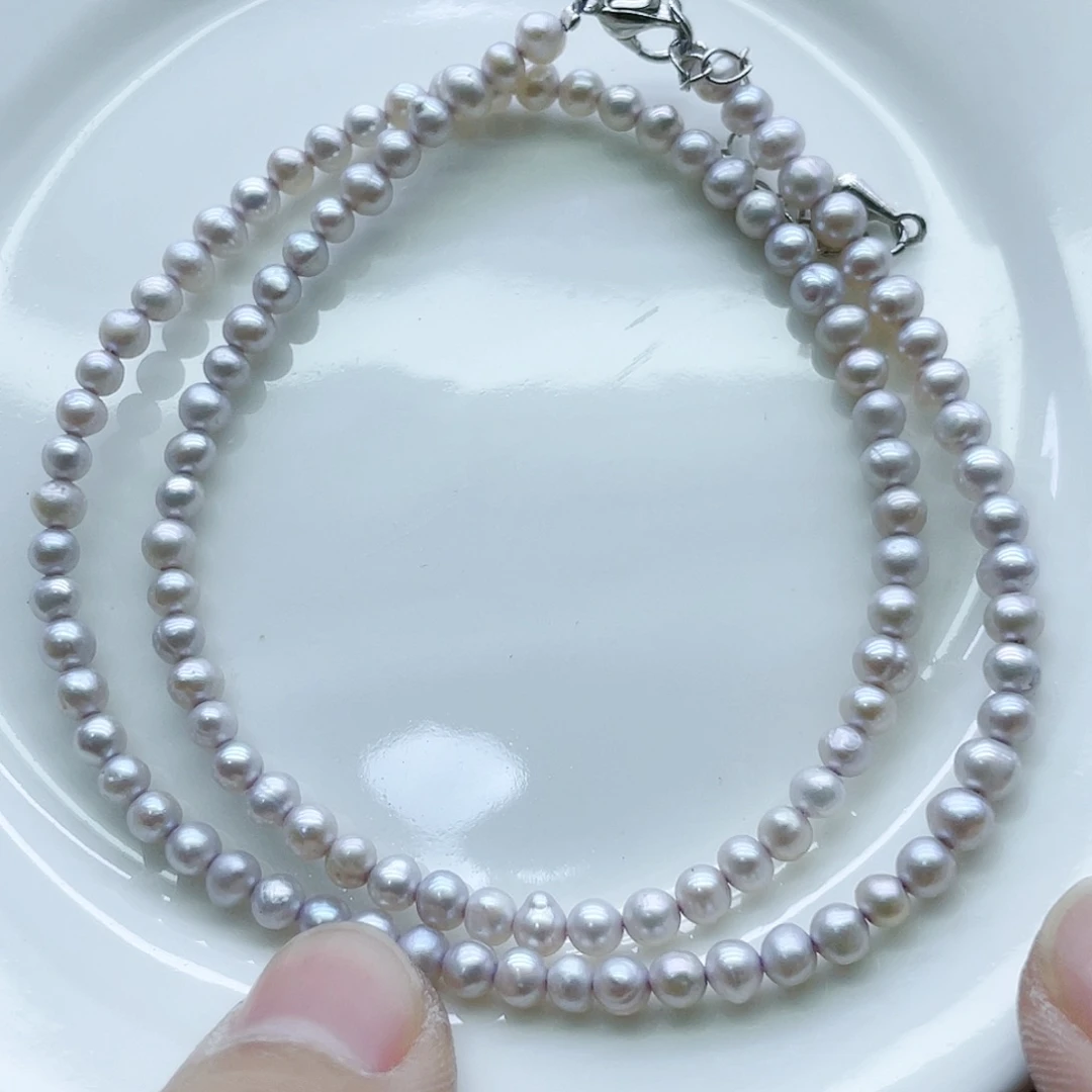 淡水珍珠颈饰钛钢