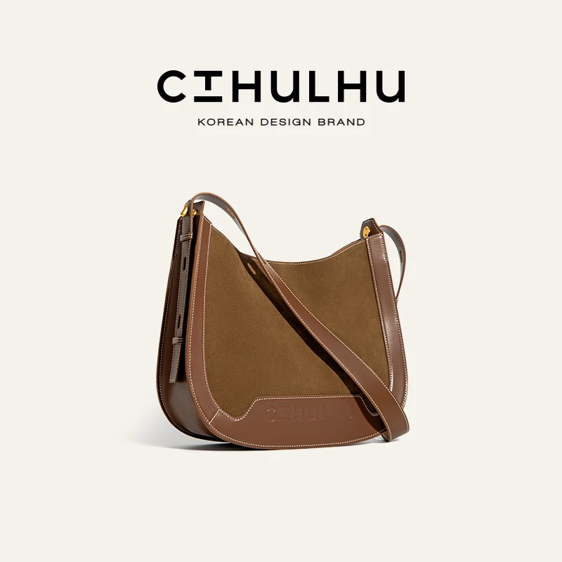 CTHULHU【复古拼皮托特包】CT408B839韩国小众品牌复古百搭包包LL