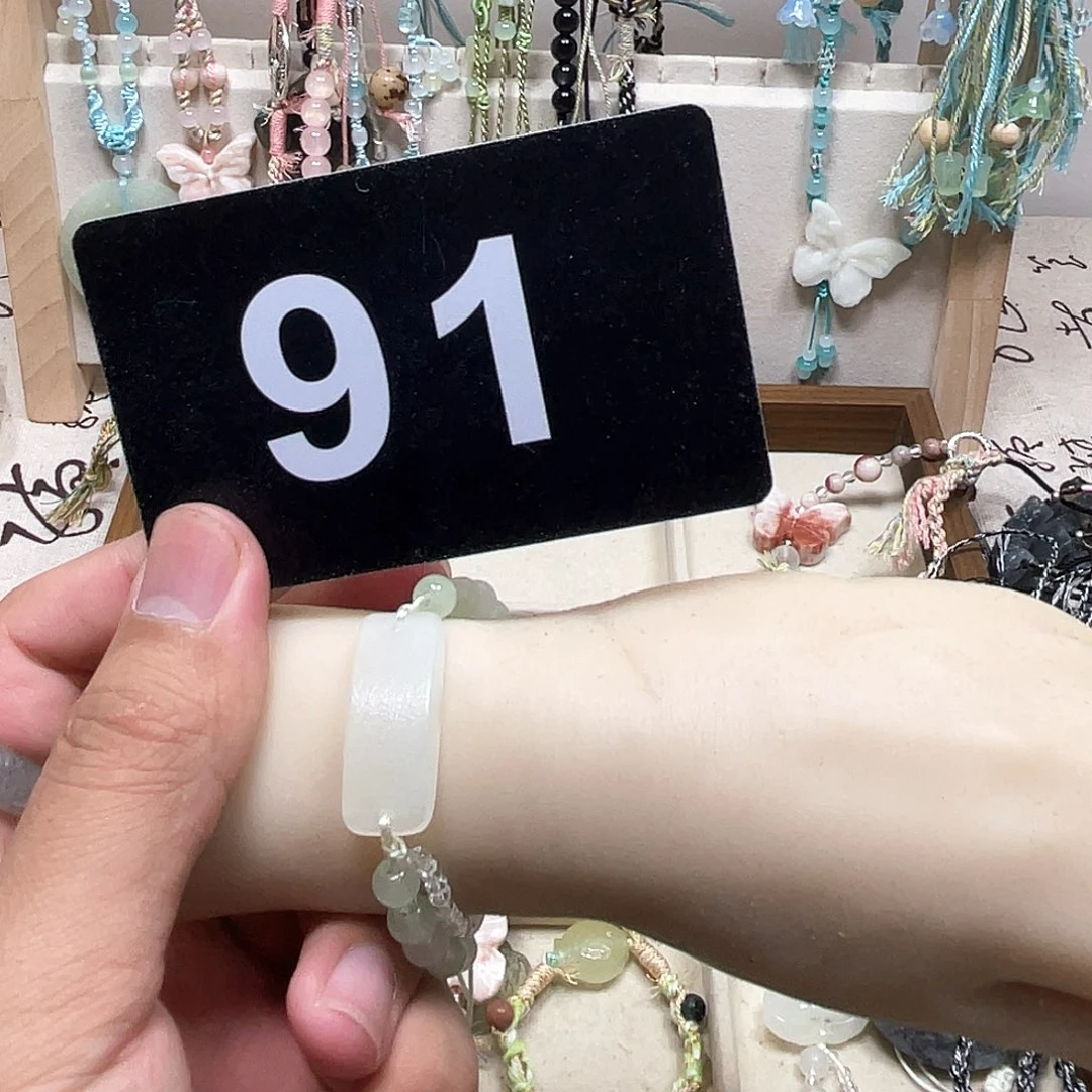 蛇纹石玉合金颈饰
