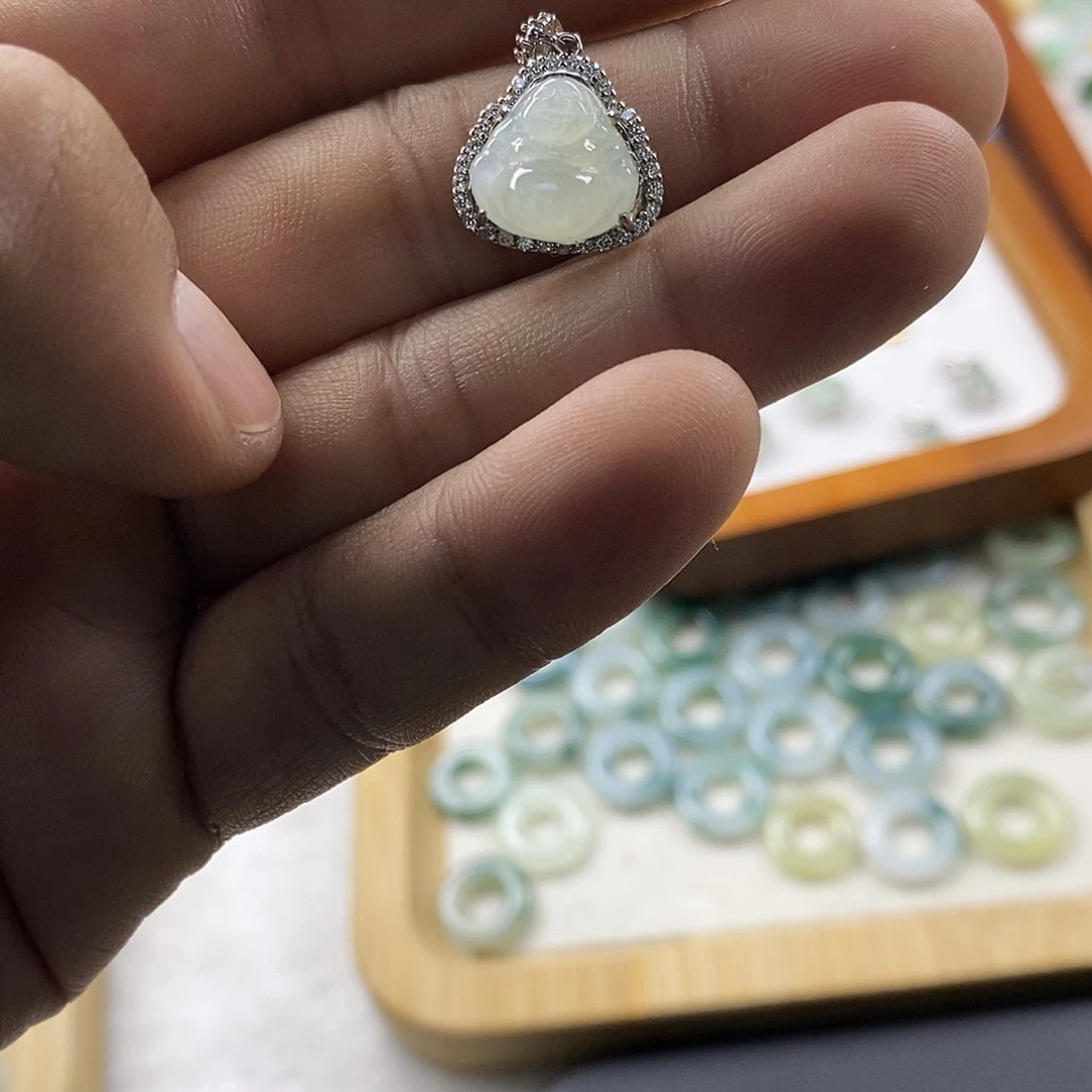 翡翠戒指未镶嵌镶嵌佛公